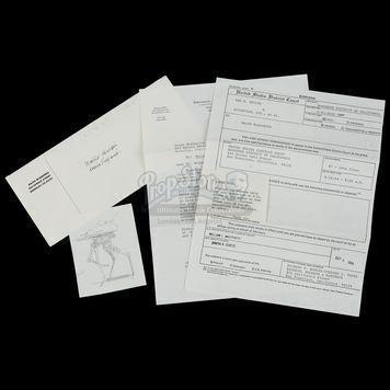 STAR WARS: THE EMPIRE STRIKES BACK (1980) - Ralph McQuarrie Hand-Drawn Chicken Walker Sketch and Paperwork