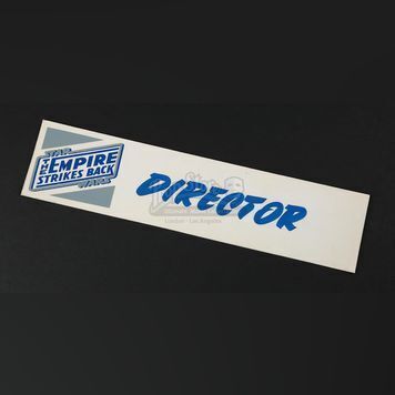 STAR WARS: THE EMPIRE STRIKES BACK (1980) - 'Director' Office Door Sign
