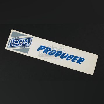 STAR WARS: THE EMPIRE STRIKES BACK (1980) - 'Producer' Office Door Sign