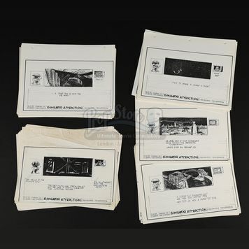 STAR WARS: STAR TOURS (1986) - Complete Set of Wesley Seeds Printed Simulator Attraction Storyboards