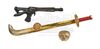 Lot #263 - FLASH GORDON (1980) - Ming Guard's Rifle, Sword and Mask