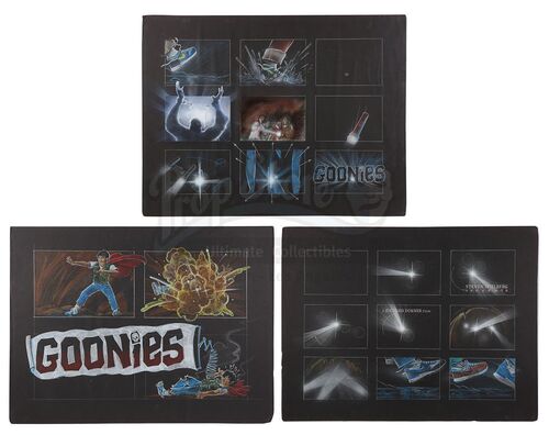 Lot #306 - THE GOONIES (1985) - Mike Salisbury Hand-Drawn Teaser Trailer Alternate Ending Storyboards