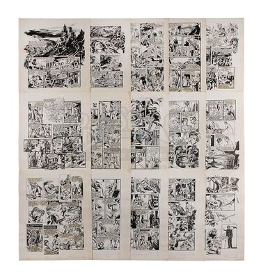 Lot #309 - THE GORGON (1964) - Trevor Goring and Manuel Cuyas Full Hand-drawn Comic Book Adaptation Art