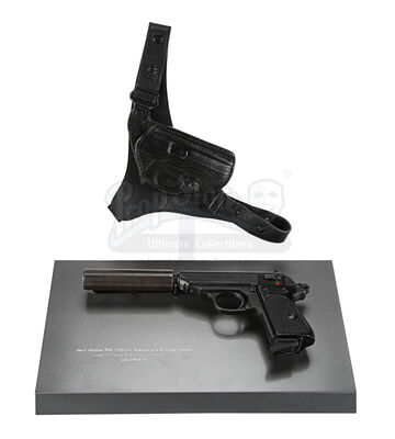Lot #402 - JAMES BOND: GOLDENEYE (1995) - James Bond's (Pierce Brosnan) Hero Walther PPK Pistol, Silencer and Holster