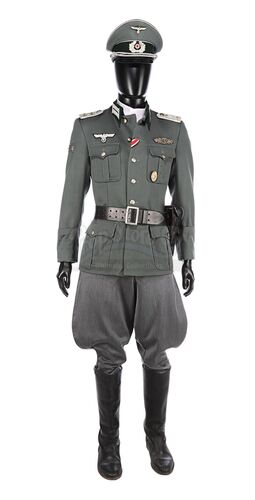 Lot #422 - JOJO RABBIT (2019) - Captain Klenzendorf's (Sam Rockwell) Complete German Uniform