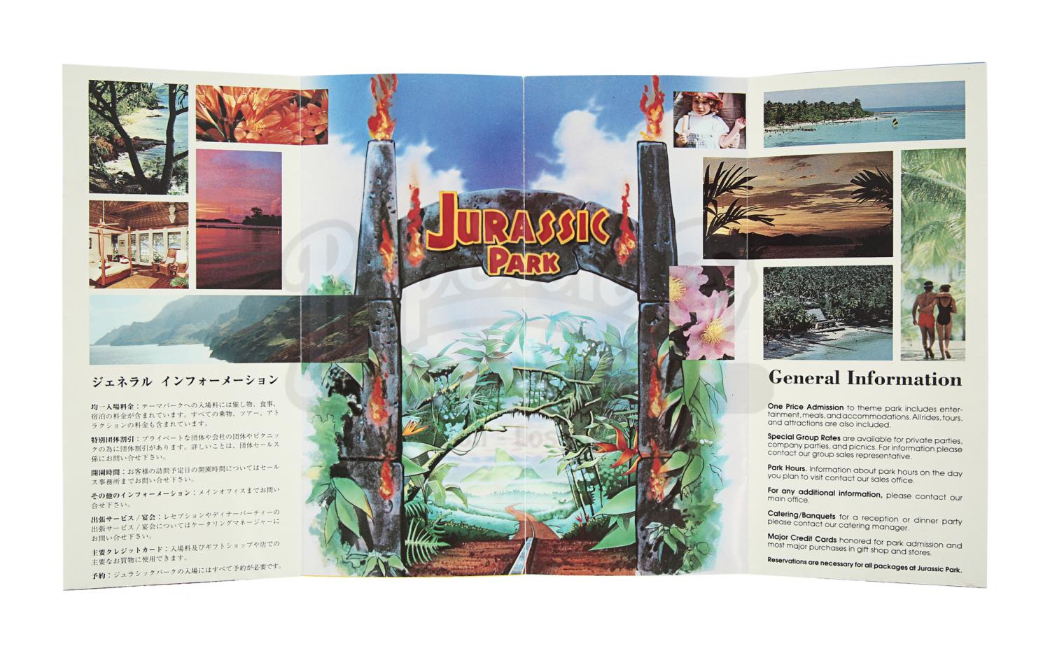 Lot 434 Jurassic Park 1993 Park Visitor Brochure Price Estimate 00 3000