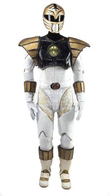 Lot #497 - MIGHTY MORPHIN' POWER RANGERS: THE MOVIE (1995) - White Ranger (Jason David Frank) Costume