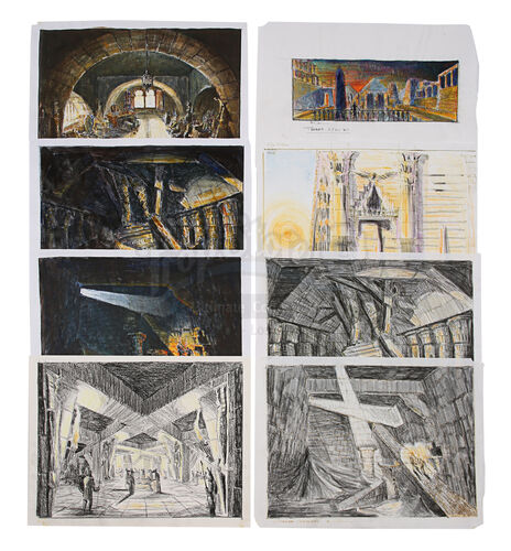 Lot #521 - THE MUMMY (1999) - Set of Allan Cameron Hand-drawn Colour Concept Artworks
