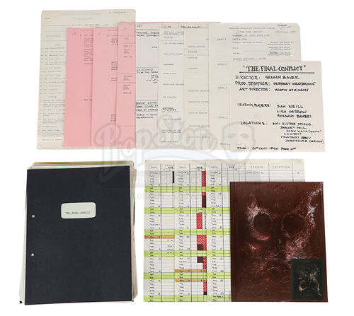 Lot #539 - OMEN III: THE FINAL CONFLICT (1981) - Third Draft Script and Assorted Production Paperwork