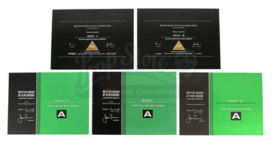 Lot #595 - ROCKY - ROCKY V (1976-1990) - Rocky Collection BBFC Certificate