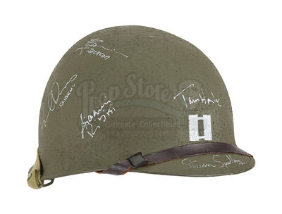 Lot #602 - SAVING PRIVATE RYAN (1998) - Captain Miller's (Tom Hanks) Cast-autographed Hero Helmet