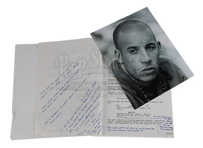 Lot #603 - SAVING PRIVATE RYAN (1998) - Vin Diesel's Personal Annotated Script and Photo