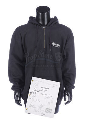 Lot #622 - THE SOPRANOS (TV SERIES, 1999 - 2007) - Cast-autographed Script and Crew Hoodie