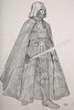 Lot #702 - STAR WARS: A NEW HOPE (1977) - John Mollo Hand-coloured Darth Vader (Dave Prowse) Costume Design - 5