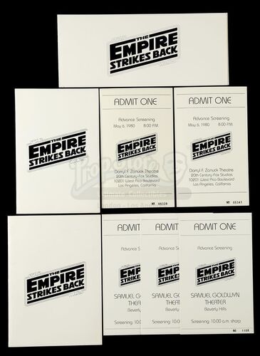 Lot #733 - STAR WARS: THE EMPIRE STRIKES BACK (1980) - Advance Screening Tickets