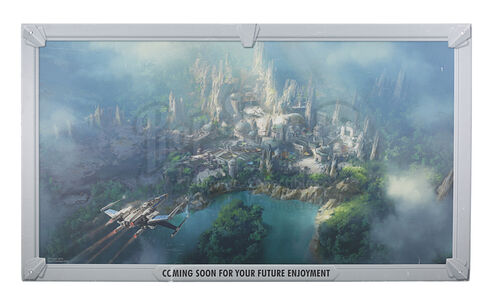 Lot #777 - STAR WARS: GALAXY'S EDGE (2019) - Promotional Theme Park Construction Sign
