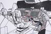 Lot #789 - STARSHIP TROOPERS (1997) - Hand-drawn and Hand-coloured Spaceship Concept Art by John Bell and Jim Martin - 5