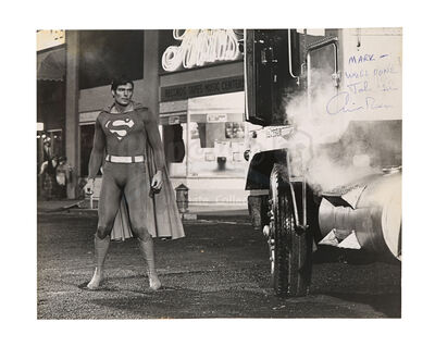 Lot #806 - SUPERMAN IV: THE QUEST FOR PEACE (1987) - Production Still Autographed by Christopher Reeve