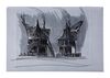 Lot #864 - VAN HELSING (2004) - Eleven Allan Cameron Hand-painted and Drawn Concept Artwork For The Transylvanian Village - 18