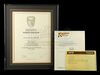 Lot #353 - RAIDERS OF THE LOST ARK (1981) - Framed Bill Varney BAFTA Nomination, Letter from Frank Marshall, and Telegram