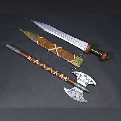 Sheathed Sword & Axe Set