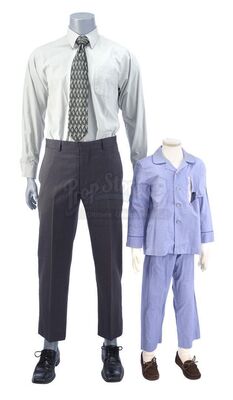 Lot # 14: THE HAUNTING OF HILL HOUSE - Luke Crain Crashing Nell's Wedding Costume with Young Luke Crain's Haunting in the Basement Costume