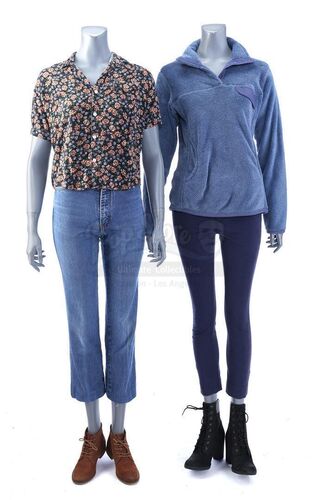 Lot # 30: THE HAUNTING OF HILL HOUSE - Shirley's Red Room Finale Stunt Costume with Young Shirley's Abigail Arguement Costume