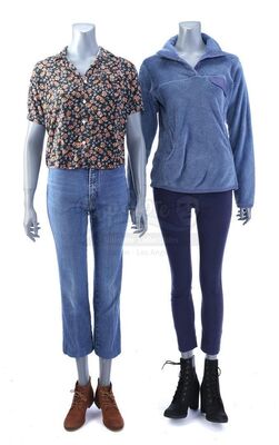 Lot # 30: THE HAUNTING OF HILL HOUSE - Shirley's Red Room Finale Stunt Costume with Young Shirley's Abigail Arguement Costume