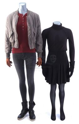 Lot # 34: THE HAUNTING OF HILL HOUSE - Theo Crain Rescues Luke from The Red Room Costume with Young Theo's Funeral Costume