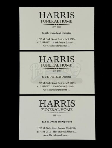 Lot # 60: THE HAUNTING OF HILL HOUSE - Harris Funeral Home Business Cards