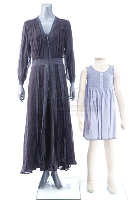 Lot # 80: THE HAUNTING OF HILL HOUSE - The Bent-Neck Lady's Stunt Costume with Young Nell's Pajama Costume