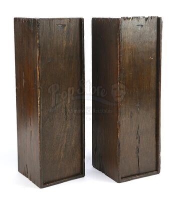 Lot # 88: THE HAUNTING OF HILL HOUSE - Two Hill House Vintage Wine Bottle Boxes