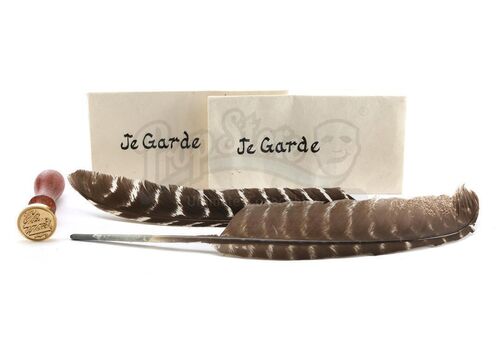 Lot # 106: THE HAUNTING OF BLY MANOR - Quill Pens with Envelopes and Stamper