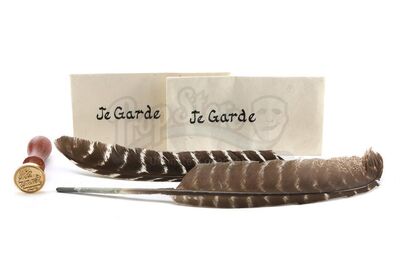 Lot # 106: THE HAUNTING OF BLY MANOR - Quill Pens with Envelopes and Stamper
