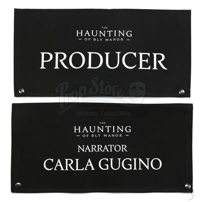 Lot # 112: THE HAUNTING OF BLY MANOR - Producer and Carla Gugino Folded Chairbacks
