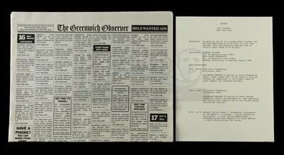 Lot # 113: THE HAUNTING OF BLY MANOR - Dani's Resume with Clean Newspaper