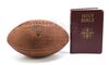 Lot # 126: THE HAUNTING OF BLY MANOR - Quint and Miles Rugby Ball with Holy Bible
