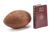 Lot # 126: THE HAUNTING OF BLY MANOR - Quint and Miles Rugby Ball with Holy Bible - 2