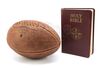 Lot # 126: THE HAUNTING OF BLY MANOR - Quint and Miles Rugby Ball with Holy Bible - 3