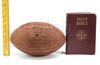Lot # 126: THE HAUNTING OF BLY MANOR - Quint and Miles Rugby Ball with Holy Bible - 6
