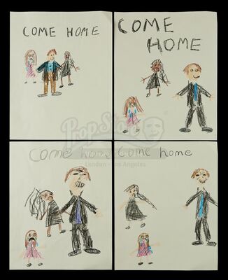 Lot # 128: THE HAUNTING OF BLY MANOR - Flora's "Come Home" Dawings for Miles