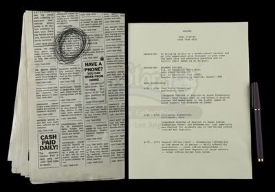 Lot # 137: THE HAUNTING OF BLY MANOR - Dani Resume with Circled Newspaper