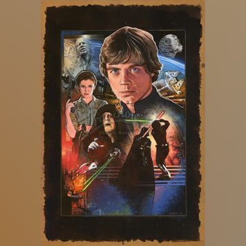 STAR WARS: RETURN OF THE JEDI (1983) - Mark Raats Hand-Painted 30th Anniversary Poster Artwork