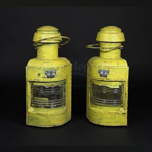 Pair of Large Yellow Lanterns