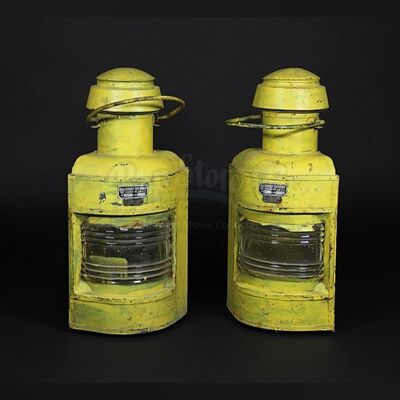 Pair of Large Yellow Lanterns