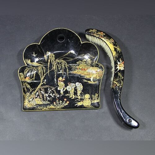 Lady Jayne Wetherby (Victoria Smurfit) Dressing Table Tray & Brush