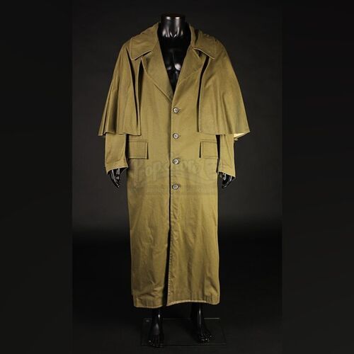 Kaha Ruma (Tamer Hassan) Khaki Caped Overcoat