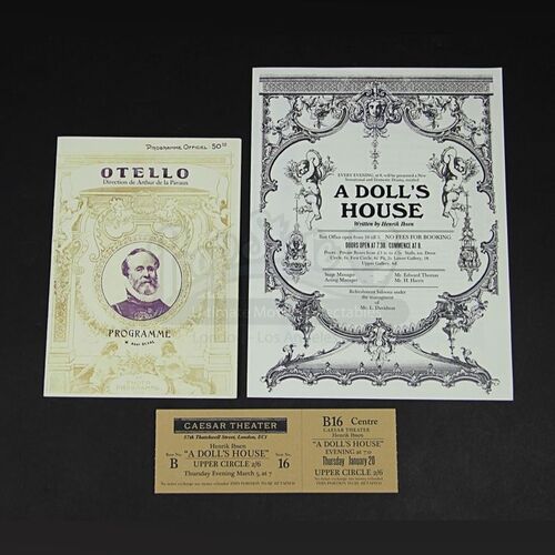"Otello" Programme, "A Doll's House" Programme & Ticket #2