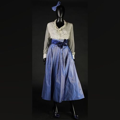 Mina Murray (Jessica De Gouw) Blue Polka Dot Blouse & Skirt Costume