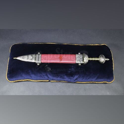 Mr Browning (Ben Miles) Ceremonial Sheathed Sword & Cushion